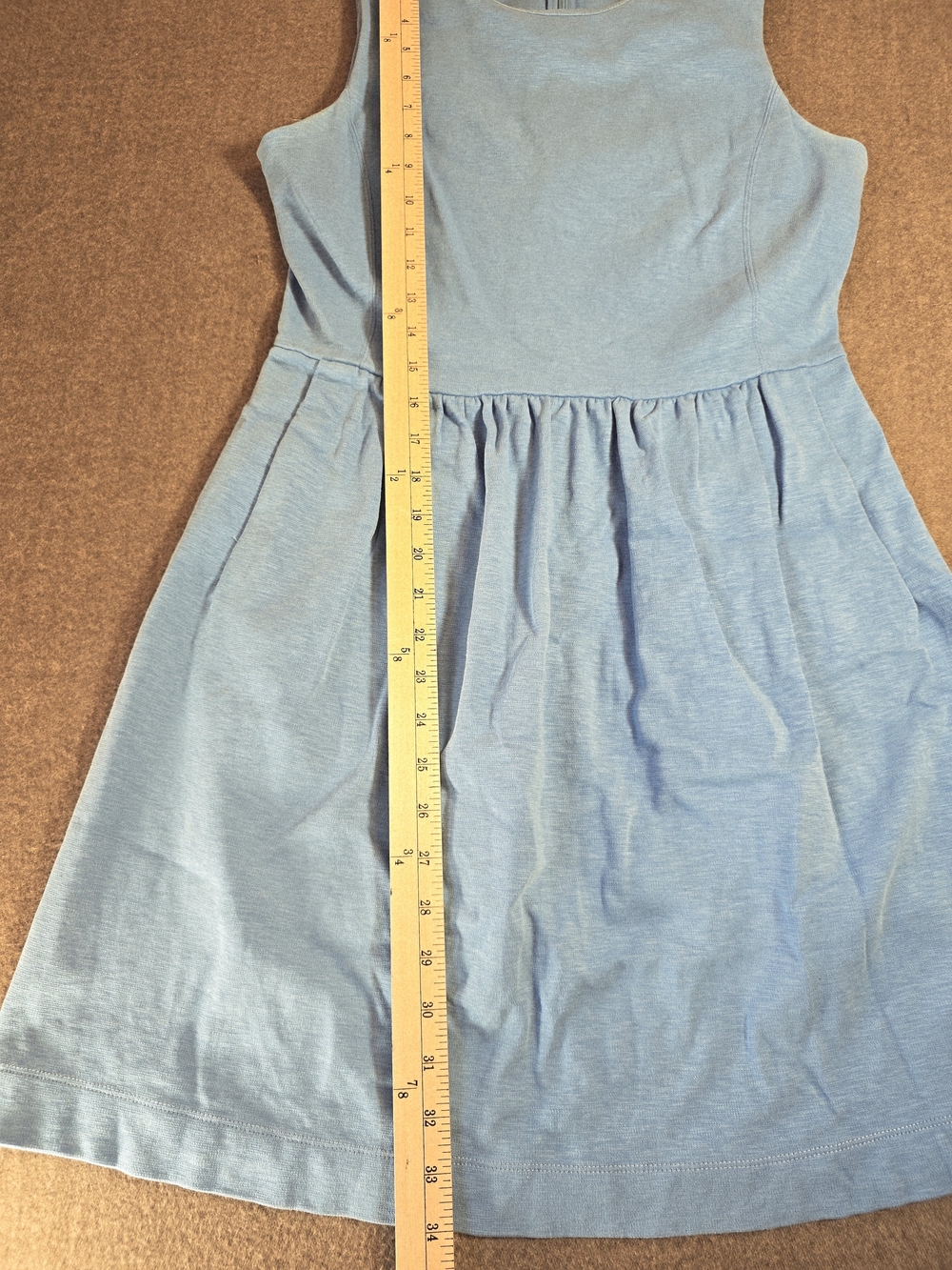 J.CREW Light Blue Sleeveless Gathered Waist Dress Pockets Women's Small - Picture 11 of 14